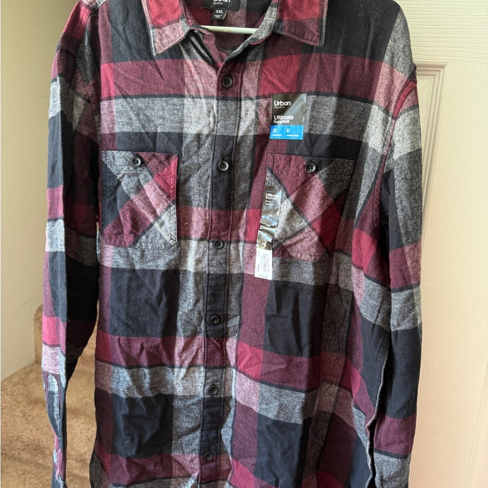 Urban Pipeline Red and Black Flannel